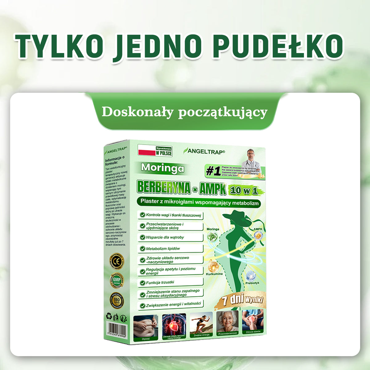 🪄🪄𝑨𝑵𝑮𝑬𝑳𝑻𝑹𝑨𝑷® Moringa × Berberyna × AMPK 10-w-1 Wsparcie metaboliczne, plaster z nanotechnologią mikroigłową 🇵🇱(Wystarczy raz dziennie, widoczne efekty w 7 dni) ✅ Na otyłość, wiotką skórę, bezdech senny, problemy ze stawami i wiele innych