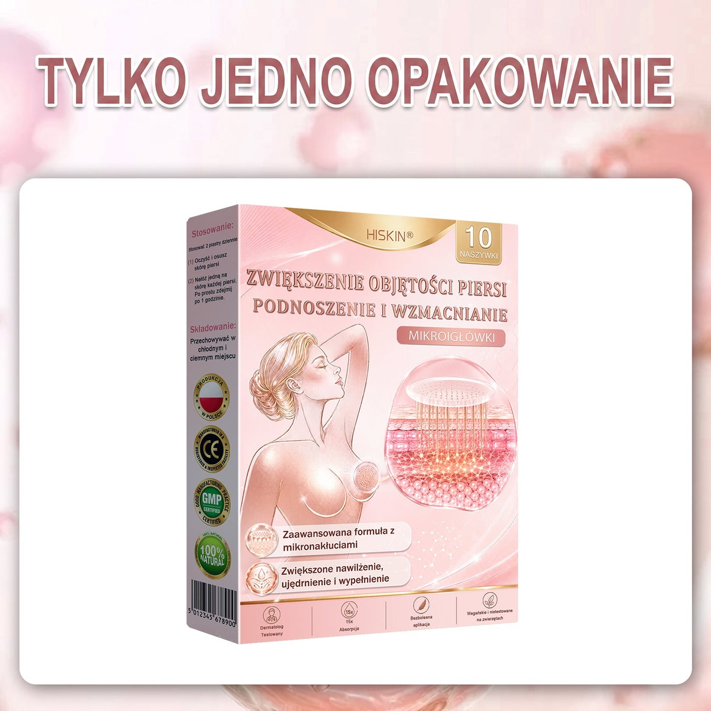 🌟 HISKIN® Mikroigłowe plastry na piersi wspierające efekt pełniejszego wyglądu, liftingu i ujędrnienia（副本）