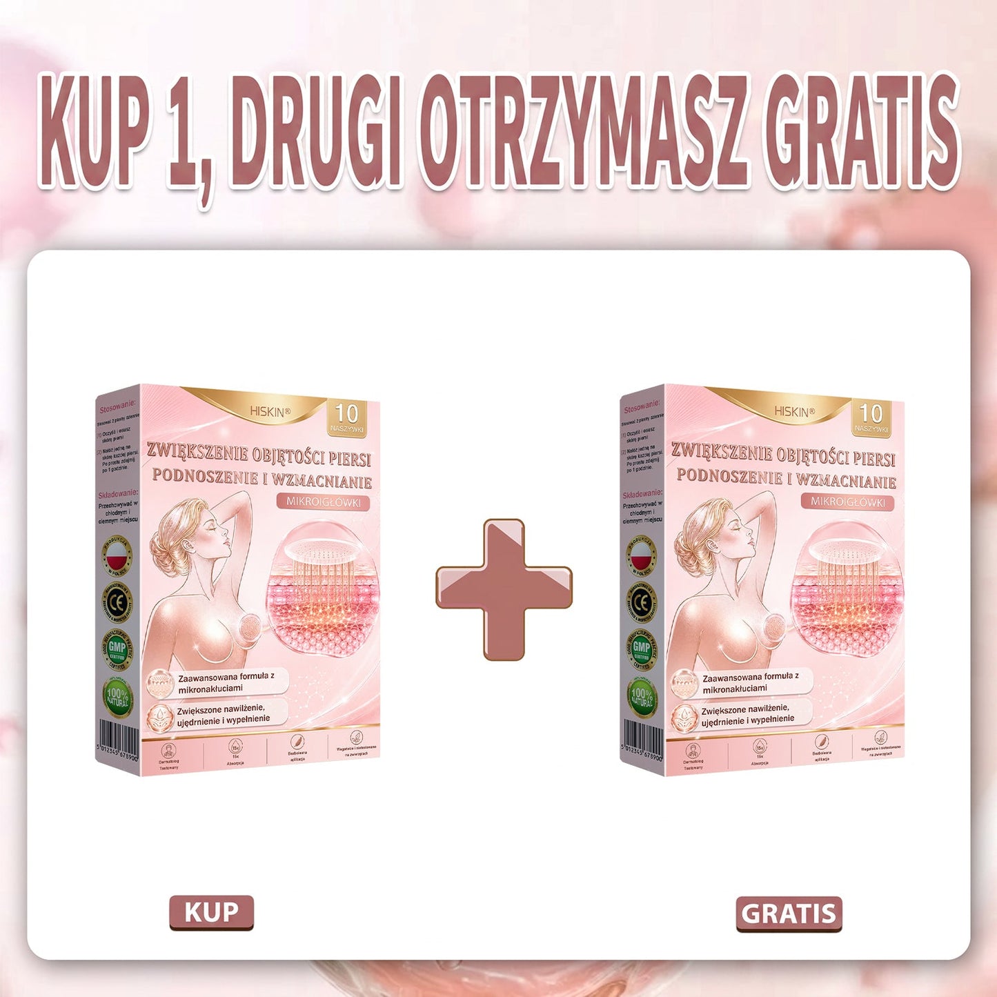 🌟 HISKIN® Mikroigłowe plastry na piersi wspierające efekt pełniejszego wyglądu, liftingu i ujędrnienia（副本）