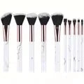 Professiona 10PCS Makeup Brushes Set Soft Fluffy Eyeshadow Foundation Blush Powder Blending Cosmetic Full Set Female Makeup Tool