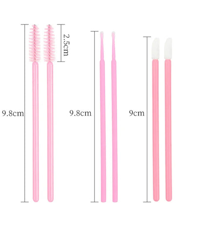200pcs Eyelash Extension Special Eyelash Removal Brush Micro Brush Eyelash Brush Lipline Cotton Brush for Eyelash Extension Tool