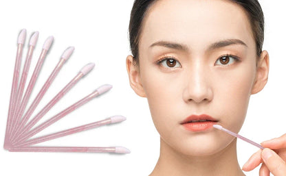 100PCS Crystal Lip Brush, Disposable Lip Brushes Lip Gloss Applicators Lipstick Gloss Wands Applicator Perfect Makeup Tool Kits