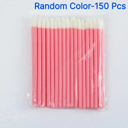 Disposable Hollow Rod Lip Brush Portable Beauty Tool Plush Lipstick Brush Lip Gloss Makeup Brush Specialized Makeup Brush
