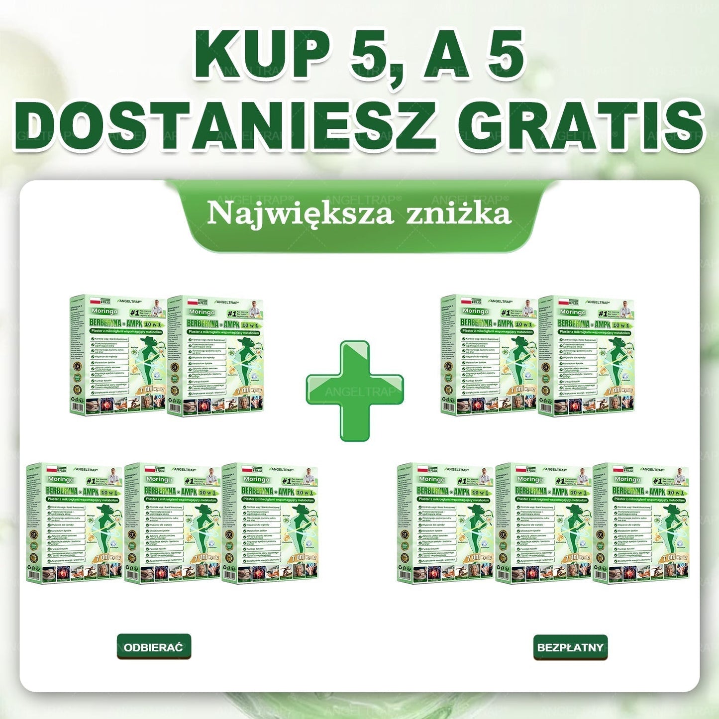 🍀🍀𝑨𝑵𝑮𝑬𝑳𝑻𝑹𝑨𝑷® Moringa × Berberyna × AMPK 10-w-1 Wsparcie metaboliczne, plaster z nanotechnologią mikroigłową 🇵🇱(Wystarczy raz dziennie, widoczne efekty w 7 dni) ✅ Na otyłość, wiotką skórę, cukrzycę, bezdech senny, problemy ze stawami i wiele innych
