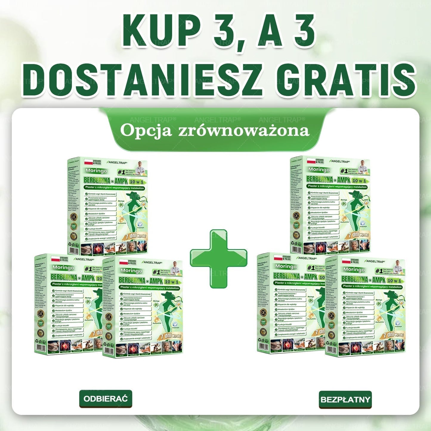 🍀🍀𝑨𝑵𝑮𝑬𝑳𝑻𝑹𝑨𝑷® Moringa × Berberyna × AMPK 10-w-1 Wsparcie metaboliczne, plaster z nanotechnologią mikroigłową 🇵🇱(Wystarczy raz dziennie, widoczne efekty w 7 dni) ✅ Na otyłość, wiotką skórę, cukrzycę, bezdech senny, problemy ze stawami i wiele innych
