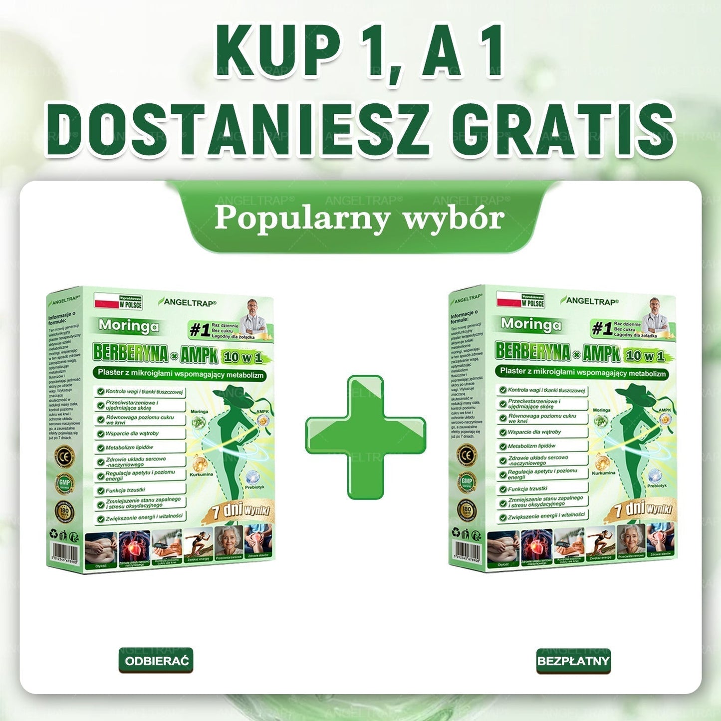 🍀🍀𝑨𝑵𝑮𝑬𝑳𝑻𝑹𝑨𝑷® Moringa × Berberyna × AMPK 10-w-1 Wsparcie metaboliczne, plaster z nanotechnologią mikroigłową 🇵🇱(Wystarczy raz dziennie, widoczne efekty w 7 dni) ✅ Na otyłość, wiotką skórę, cukrzycę, bezdech senny, problemy ze stawami i wiele innych