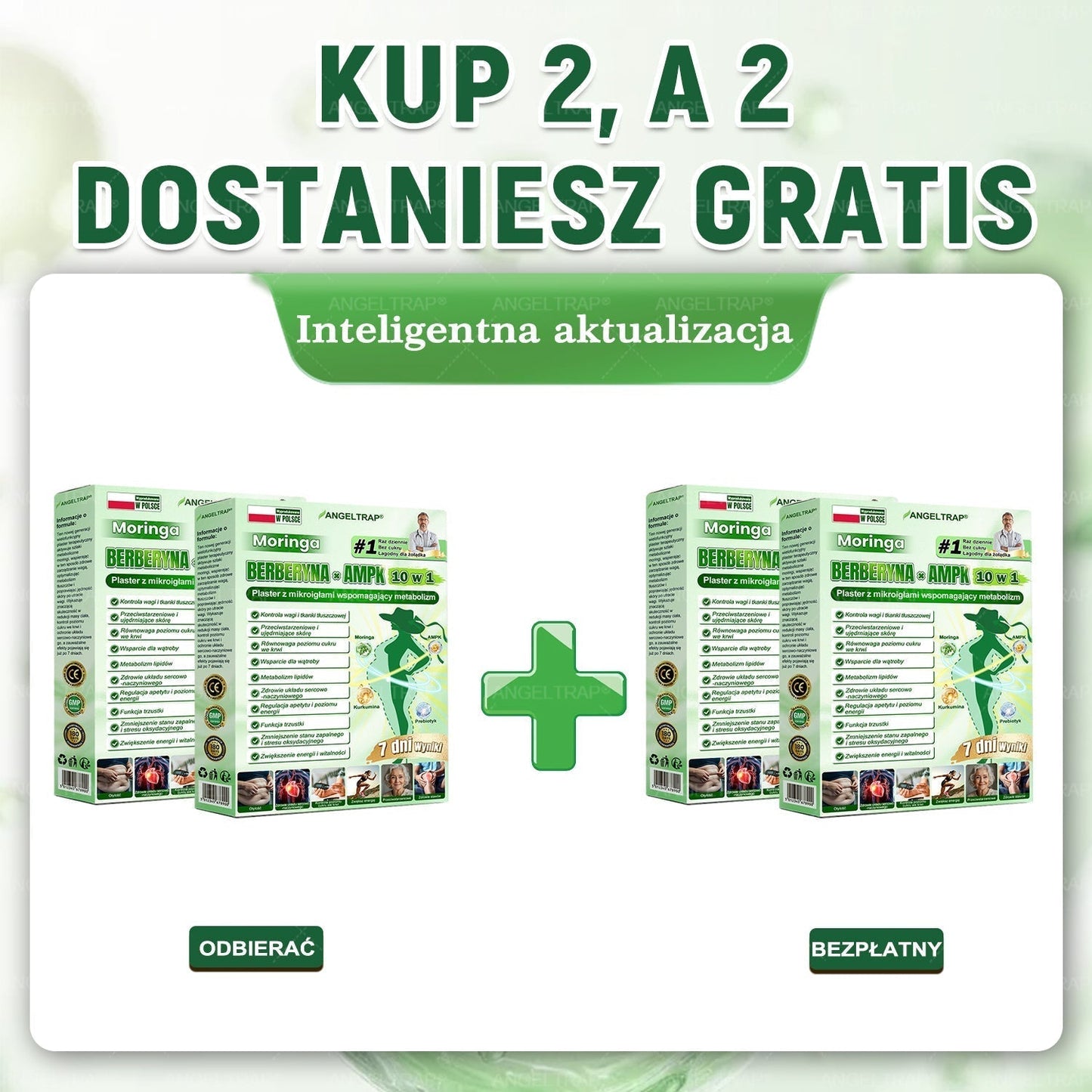 🍀🍀𝑨𝑵𝑮𝑬𝑳𝑻𝑹𝑨𝑷® Moringa × Berberyna × AMPK 10-w-1 Wsparcie metaboliczne, plaster z nanotechnologią mikroigłową 🇵🇱(Wystarczy raz dziennie, widoczne efekty w 7 dni) ✅ Na otyłość, wiotką skórę, cukrzycę, bezdech senny, problemy ze stawami i wiele innych